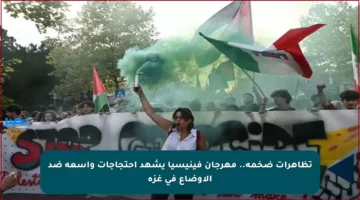 تظاهرات ضخمة.. مهرجان فينيسيا يشهد احتجاجات واسعة ضد الأوضاع في غزة